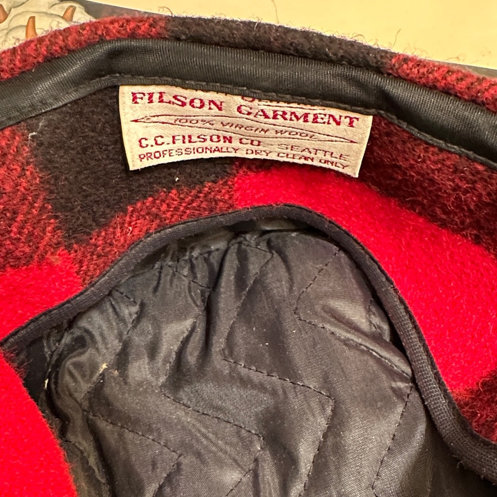 Filson Buffalo Check Wool Cap With Ear Flaps Size Xs View 5